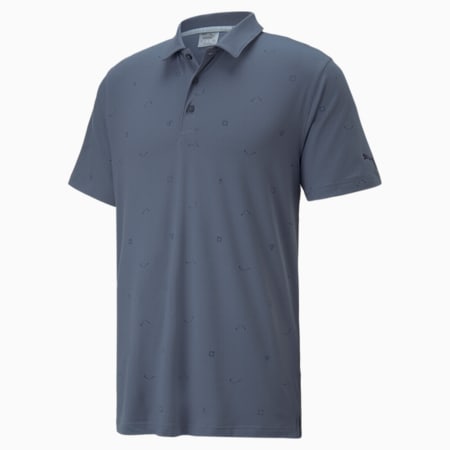 CLOUDSPUN H8 Men's Golf Polo Shirt Bright White-Navy Blazer | PUMA