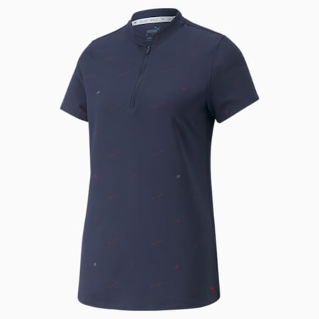 CLOUDSPUN Love Damen Golf Polo Shirt, Navy Blazer-Ski Patrol, small