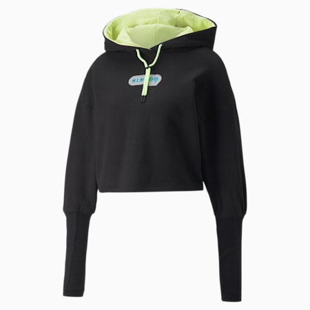 PUMA x CLOUD9 Cropped Silencer Esports hoodie voor dames, Puma Black, small