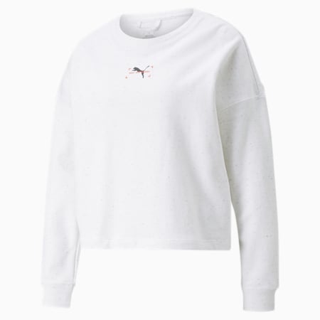 RE:Collection Relaxed Crew Neck Women's Sweatshirt, Pristine Heather, small