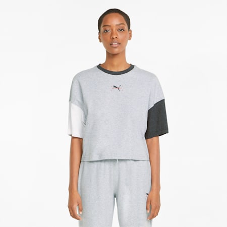 RE:Collection Oversized Women's Tee, Light Gray Heather, small