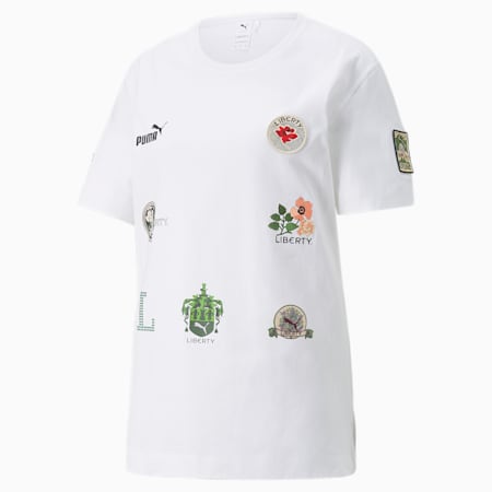 T-Shirt avec écusson PUMA x LIBERTY Femme, Puma White, small