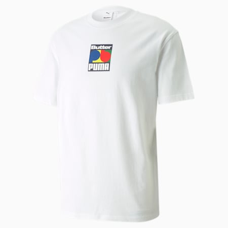 PUMA x BUTTER GOODS Graphic Herren T-Shirt, Puma White, small