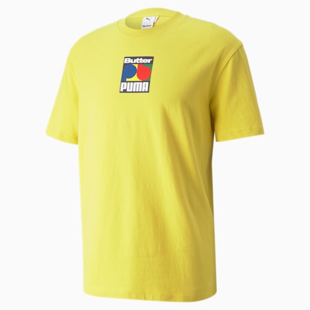 T-shirt con grafica PUMA x BUTTER GOODS da uomo, Maize, small