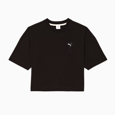 PUMA x AMI Graphic Damen T-Shirt, Puma Black, small