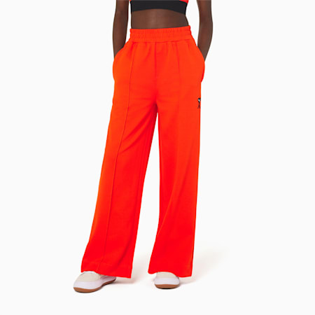 PUMA x AMI Wide Women's Pants, Orange.com, small-PHL
