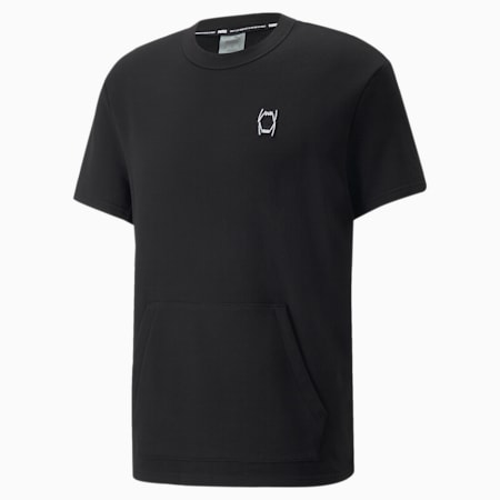 Pivot Cut-Off basketbal-T-shirt voor heren, Puma Black, small