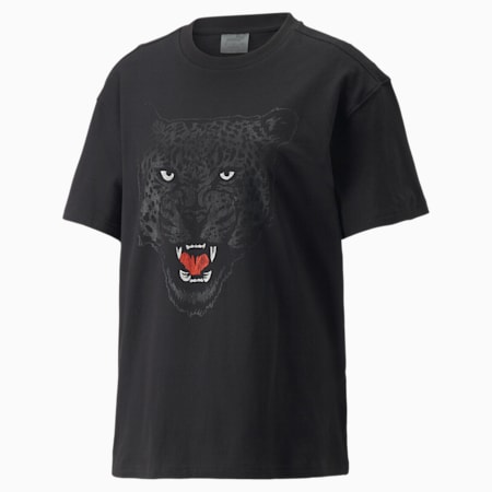 Swish Basketbal-T-shirt voor dames, Cotton Black, small