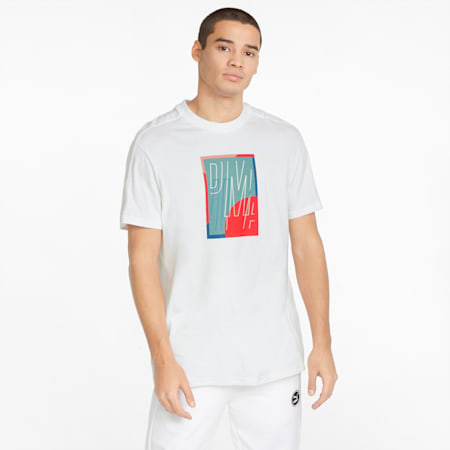 T7 GO FOR Graphic Tee, Puma White, small-PHL