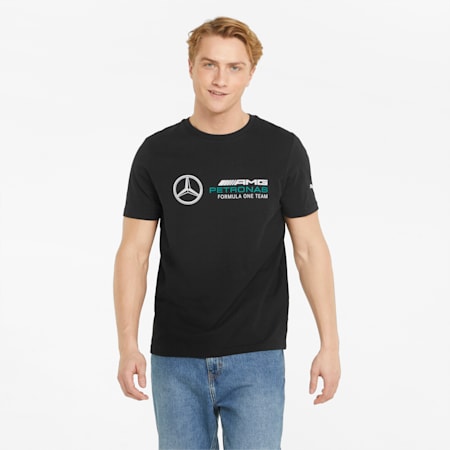 Mercedes F1 ESS Logo Men's Tee, Puma Black, small-PHL