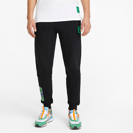 PUMA x MINECRAFT Men's Sweatpants, Puma Black, small-PHL