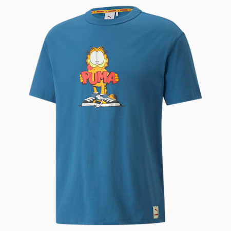 PUMA x GARFIELD Graphic Men's  T-shirt, Vallarta Blue, small-IND