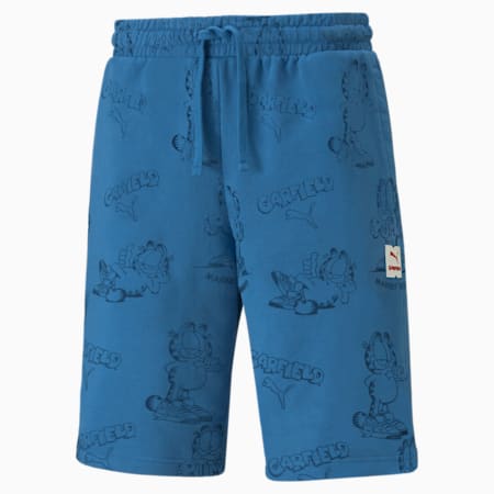 Shorts con estampado para hombre PUMA x GARFIELD, Vallarta Blue, small