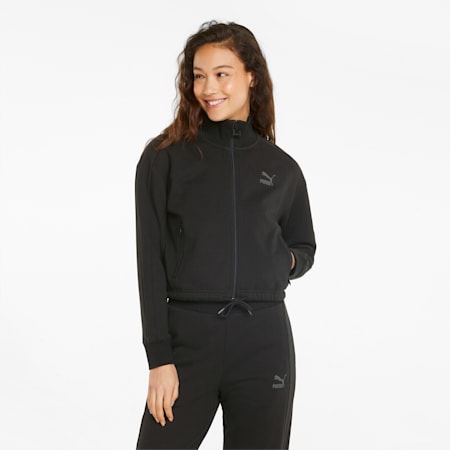 RE:T7 Cropped Track Jacket Women, Puma Black, small-SEA