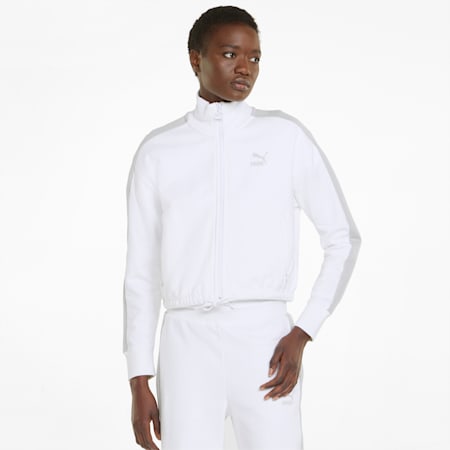 RE:T7 Cropped Track Jacket Women, Puma White, small-SEA