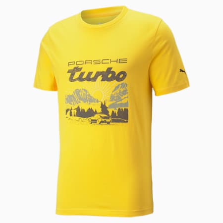 Porsche Legacy Graphic Tee 2 Men, Lemon Chrome, small-SEA