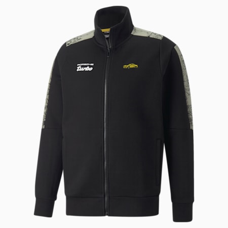 Porsche Legacy T7 Motorsport Sweat Jacket Men, Puma Black, small