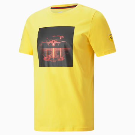T-shirt Scuderia Ferrari Nightride pour homme, Vibrant Yellow, small