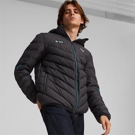 Mercedes-AMG Petronas Motorsport Formel 1 MT7 EcoLite Daunenjacke für Herren, Puma Black, small