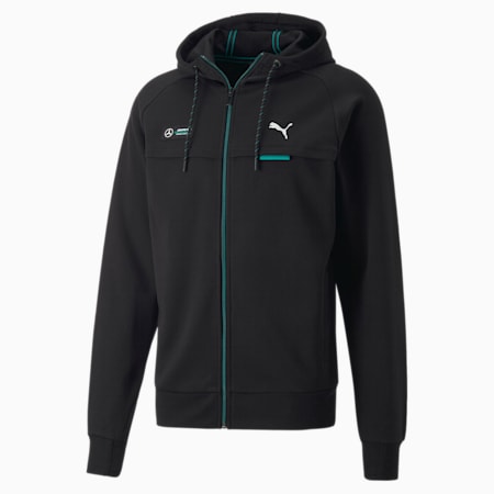 ז'קט סווטשרט Mercedes-AMG Petronas Motorsport Formula One עם קפוצ'ון לגברים, Puma Black, small-DFA