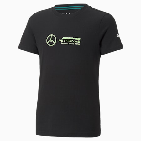 חולצת טי Mercedes-AMG Petronas Motorsport Formula One עם לוגו לצעירים ולצעירות, Puma Black, small-DFA
