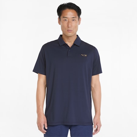 PUMA x PALM TEE CREW Men's Golf Polo Shirt, Navy Blazer, small-AUS