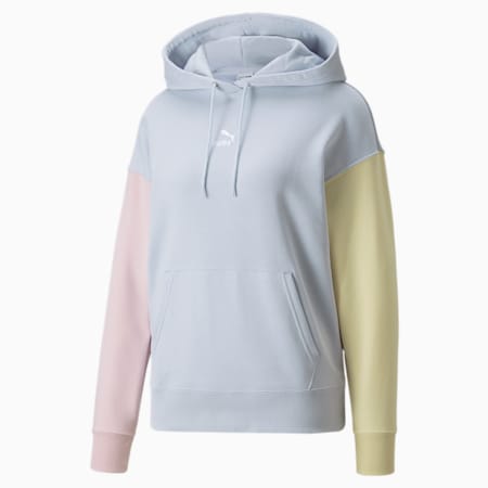 Classics Block hoodie voor dames, Arctic Ice-Chalk Pink, small