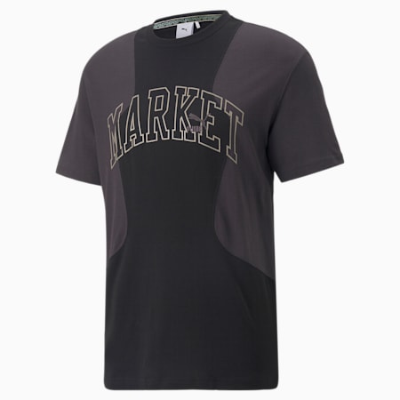 メンズ PUMA x MARKET リラックス ロゴ Tシャツ, Puma Black, small-JPN