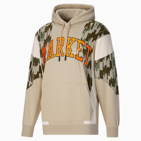 puma all over print camo insert overhead hoodie