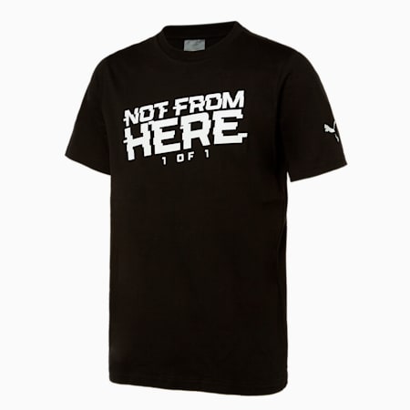 Not From Here Men's Basketball Tee, Puma Black, small-PHL