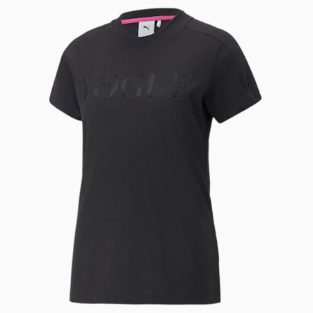 Camiseta estándar de mujer PUMA x VOGUE, Puma Black, small