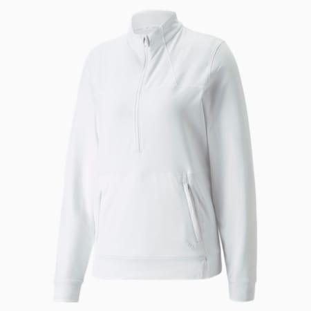 CLOUDSPUN Rockaway Half-Zip Golf Sweatshirt Women, Bright White, small-SEA