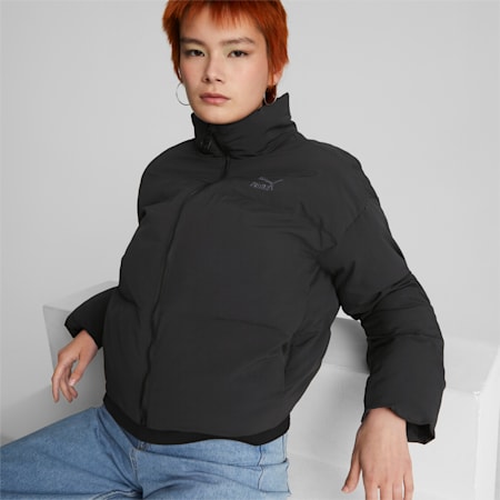 Classics Oversized Women's Puffer Jacket, Puma Black, small-AUS