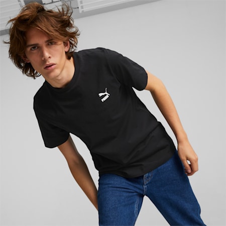 Classics Small Logo Men's Tee, Puma Black, small-AUS