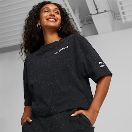 T-shirt décontracté RE:Collection Femme, Puma Black Heather, small