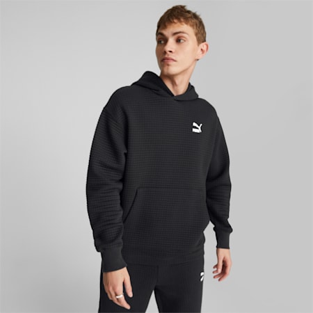 Classics Quilted Hoodie Men, Puma Black, small