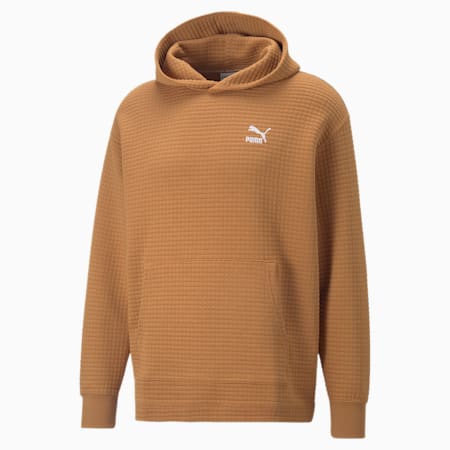 Classics Quilted Hoodie Men, Desert Tan, small