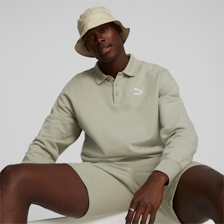 Classics Polo Sweatshirt Men, Pebble Gray, small-DFA