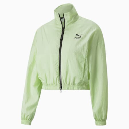 Dare To Woven Track Jacket Women, Pistachio, small-DFA