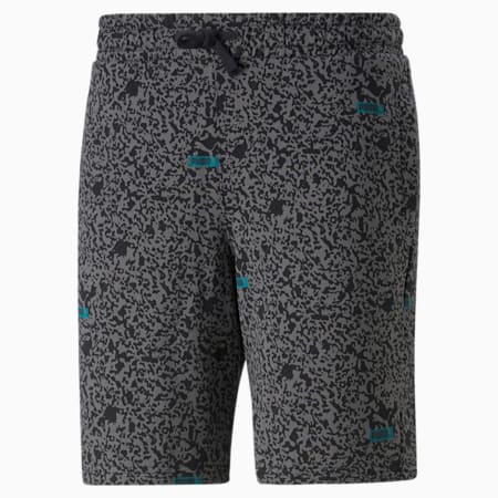 Brand Love Printed Shorts Men, Puma Black-AOP, small-PHL