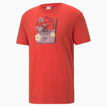 Downtown Graphic Tee Men, Burnt Red, small-SEA