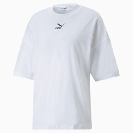 Classics oversized T-shirt voor dames, Puma White, small