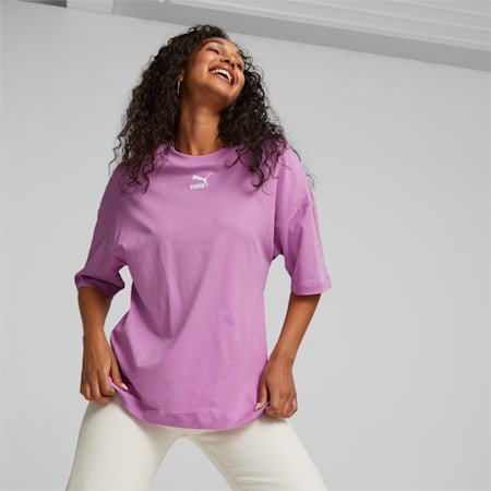 T-shirt oversize Classics Femme, Mauve Pop, small-DFA