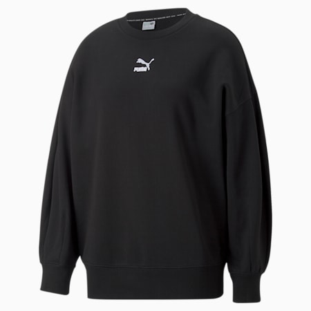 Classics oversized sweatshirt met ronde hals voor dames, Puma Black, small