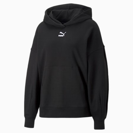 Classics oversized hoodie voor dames, Puma Black, small