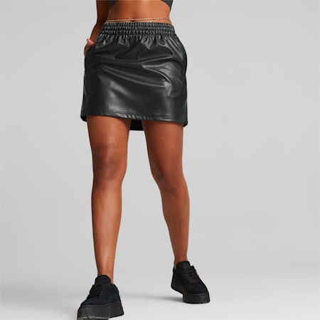 T7 Synthetic Mini Skirt Women, Puma Black, small