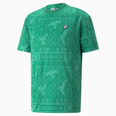 Neymar Jr jacquard T-shirt voor heren, Leprechaun Green, small