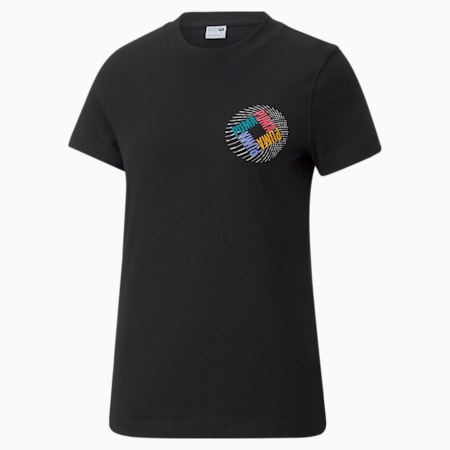 SWxP Graphic Tee Women, Puma Black, small-PHL