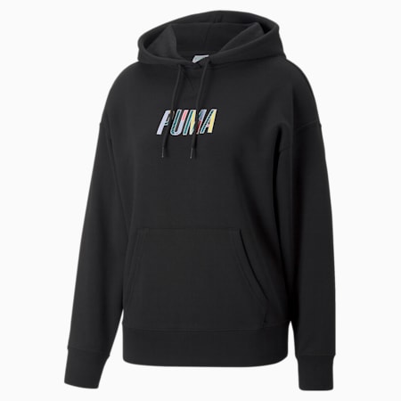 SWxP Graphic hoodie voor dames, Puma Black, small
