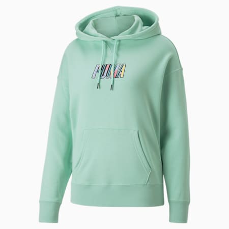 SWxP Graphic Hoodie Women, Mist Green, small-IDN